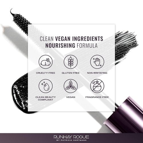 Runway Rogue B5 Tubing Mascara - Clump-Free, Smudge-Free Formula for Dramatic Eyes | Glossy Black