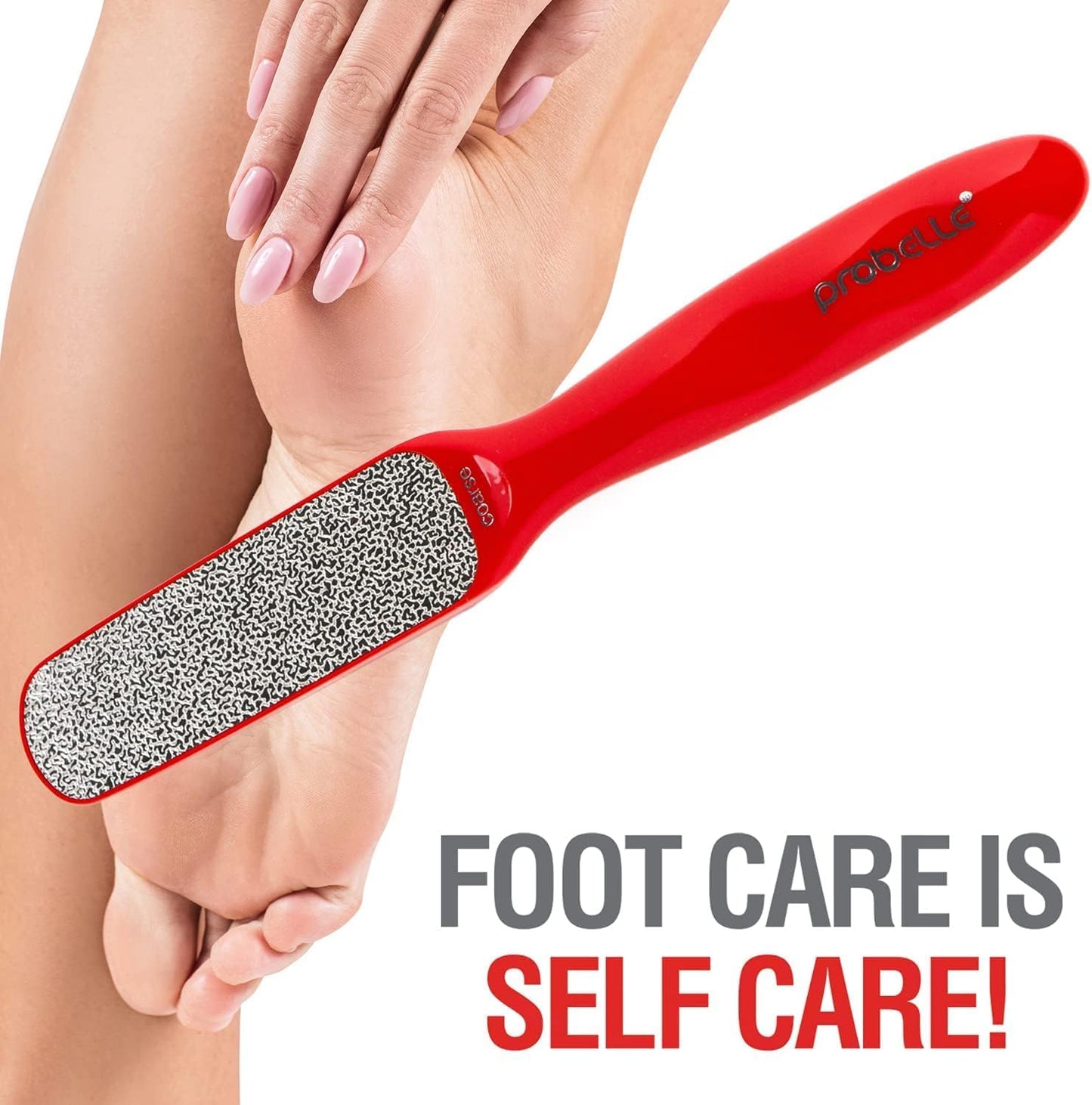 Probelle Double Sided Multidirectional Nickel Foot File Callus Remover - Immediately Reduces calluses and Corns to Powder for Instant Results, Safe Tool (Dark Grey)
