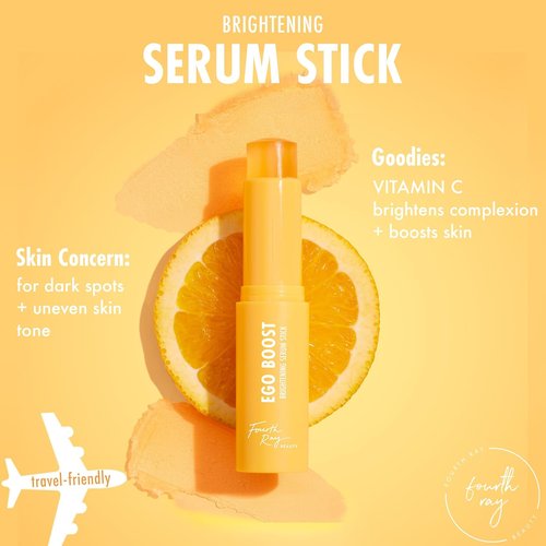 ColourPop Brightening Vitamin C Serum Stick - Radiance-Boosting Face Serum for Glowy Skin - Turmeric Infused (0.25 oz)