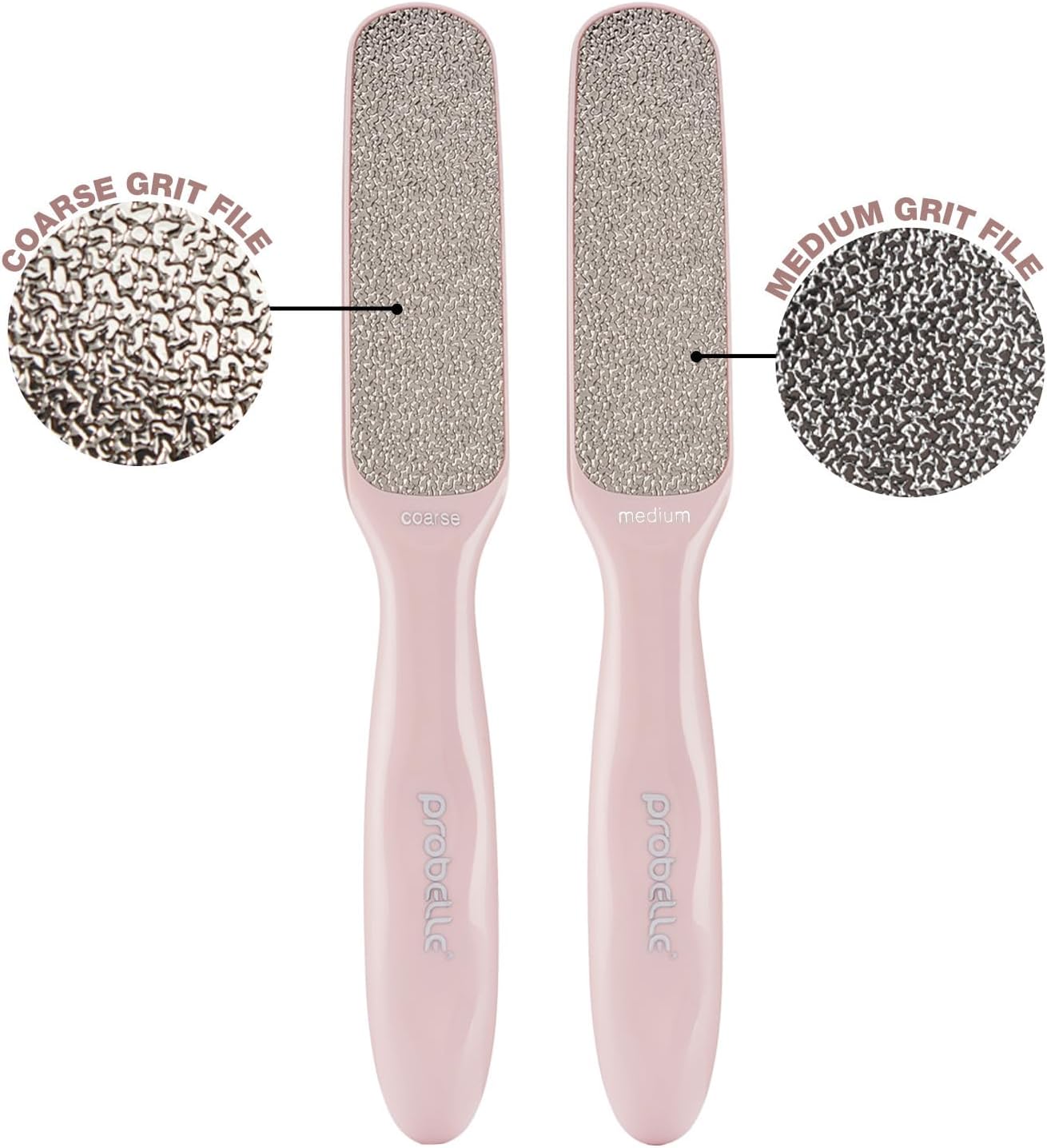 Probelle Double Sided Multidirectional Nickel Foot File Callus Remover - Immediately Reduces calluses and Corns to Powder for Instant Results, Safe Tool (Dark Grey)