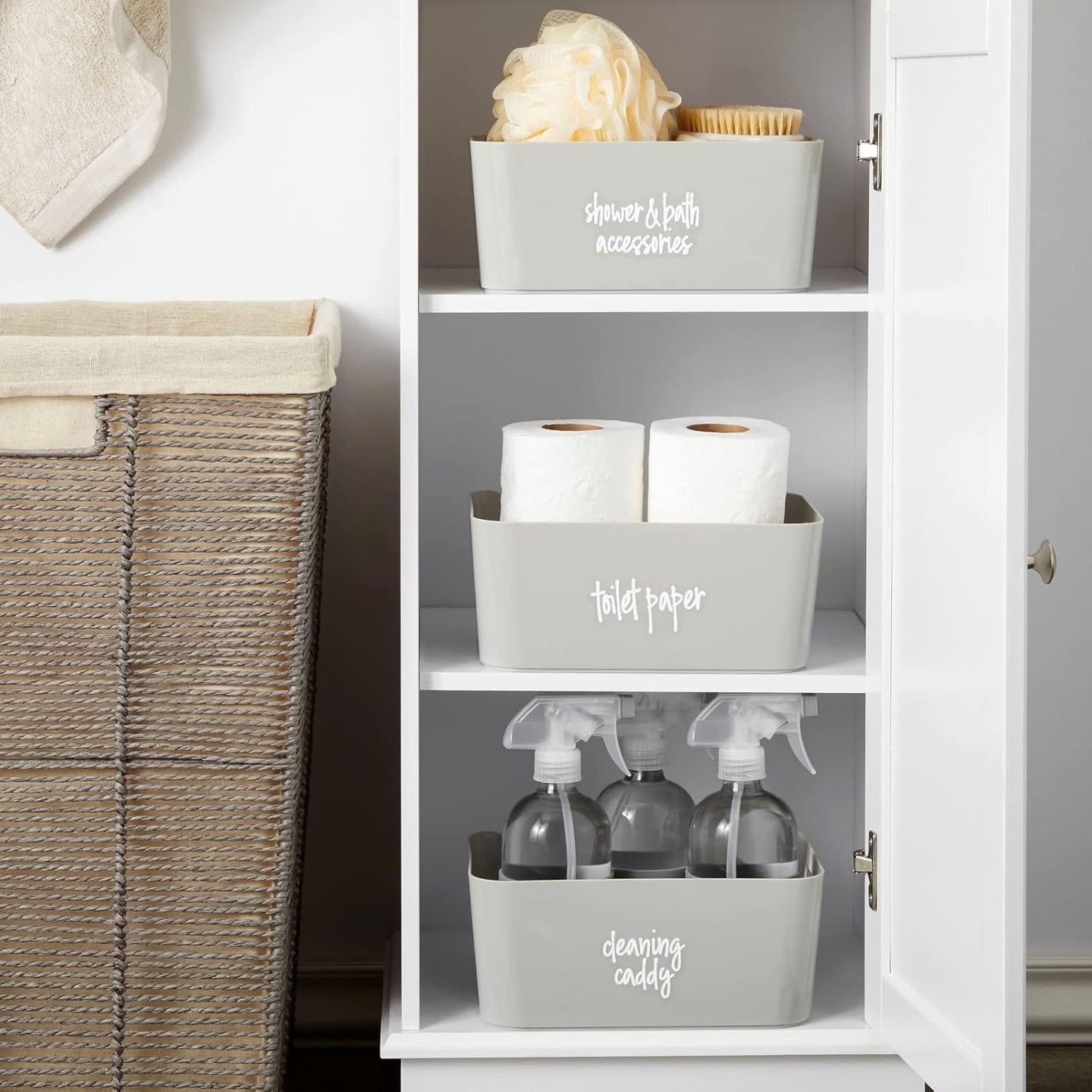 Transparent Vinyl Kitchen & Bathroom Labels - 192 Waterproof Stickers for Jars & Makeup Storage