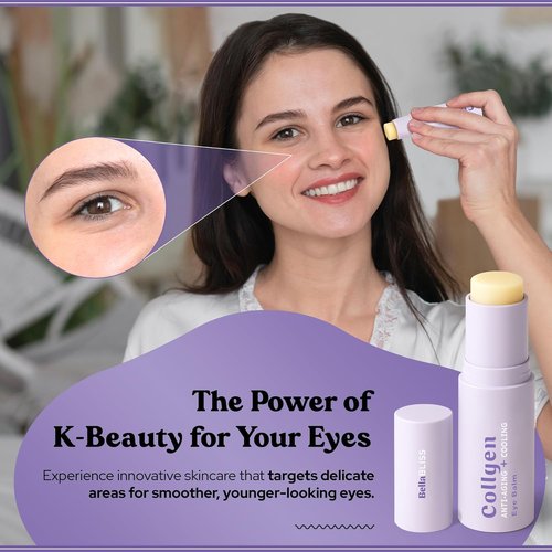 Bella Bliss Collagen Eye Balm Stick - Anti-Aging Under Eye Cream for Dark Circles & Puffiness - 0.35 oz / 10 g
