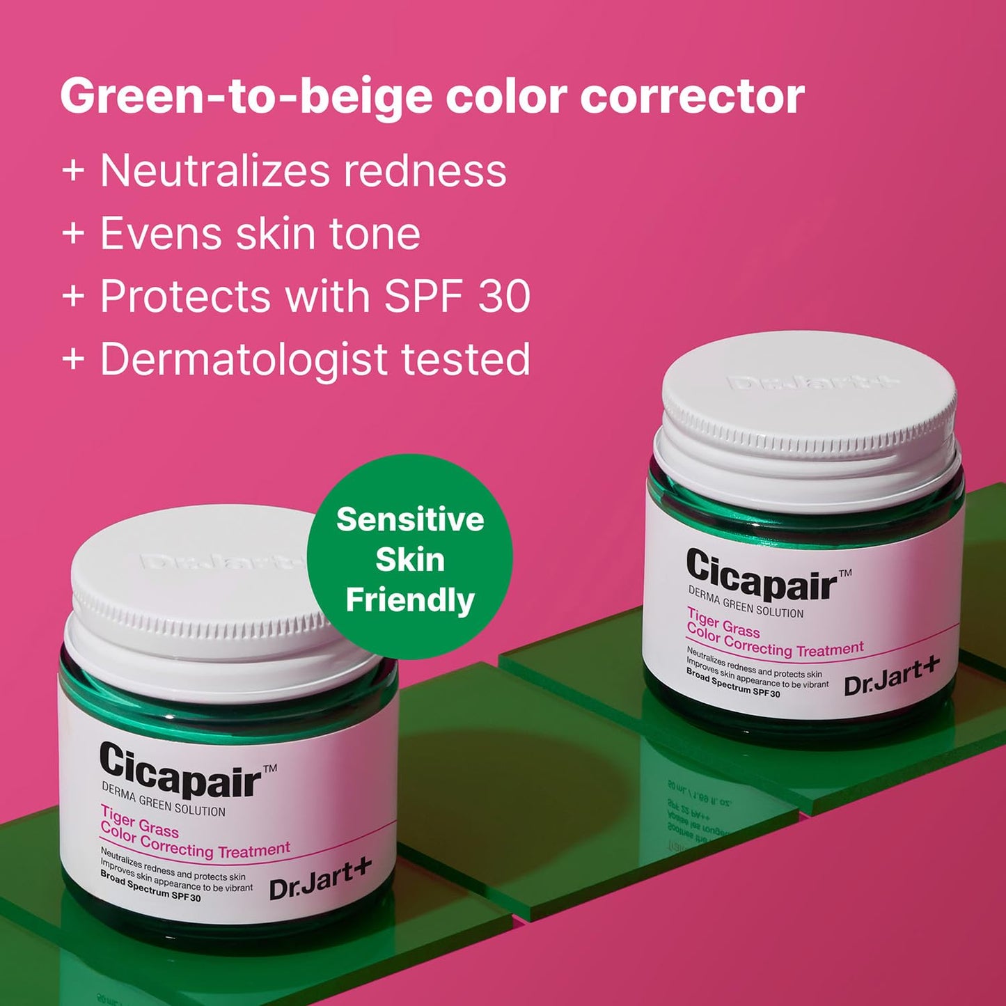 Dr.Jart+ Cicapair Tiger Grass Color Correcting Treatment SPF 30 | cc cream | Korean Skin Care, 0.5 Fl Oz