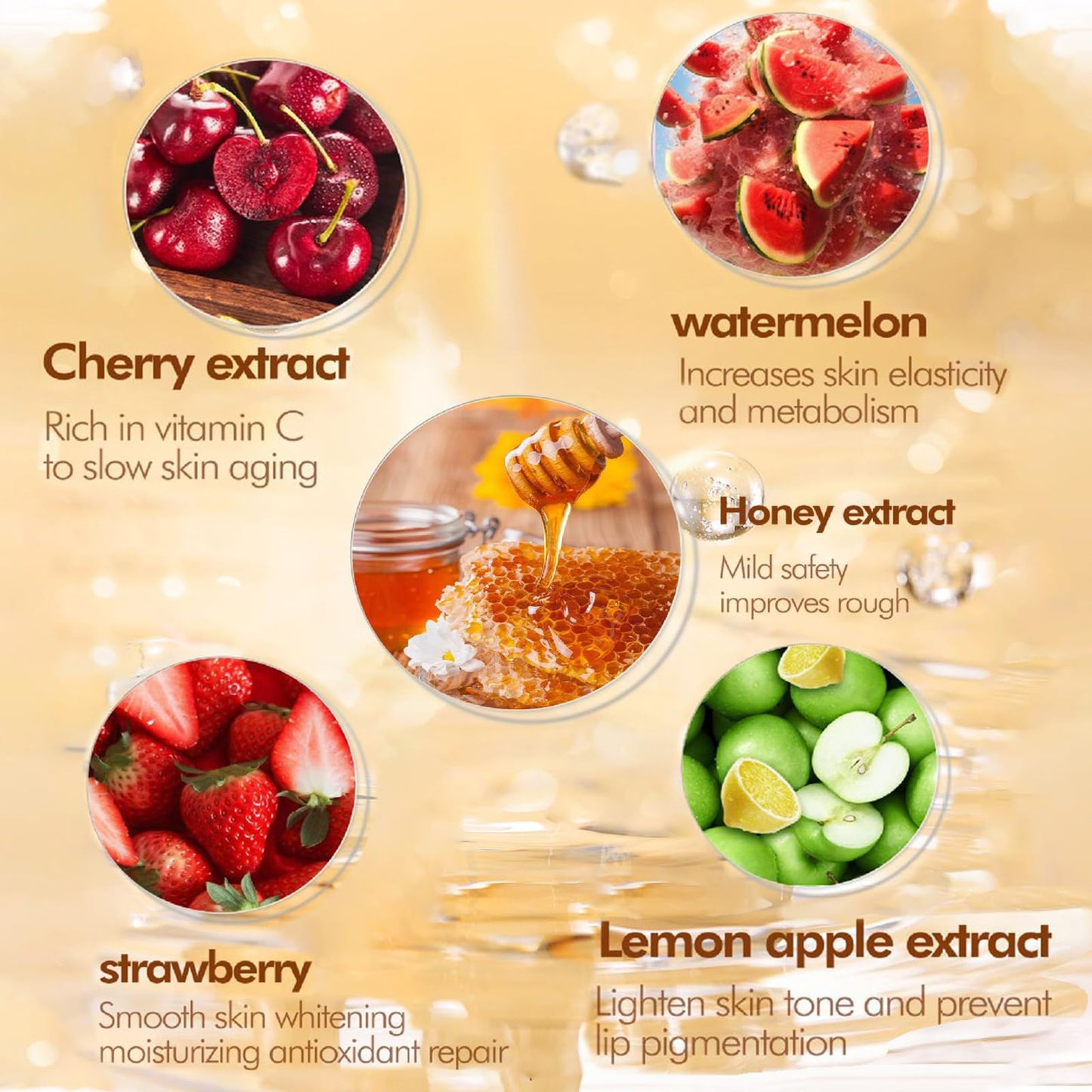 Bee Lip Balm Honey Pot,Moisturizing Lip Sleeping Mask,fruit Propolis Lip Mask Overnight,Honey Pot Lip Balm Exfoliating Prevention Dry , Crack Lip Scrubs Exfoliator Lip Wrinkle Care(Set C)