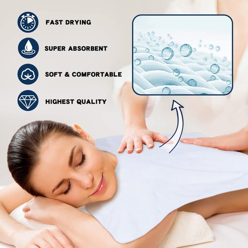 SINLAND Microfiber Esthetician Towels for Facials Mask Removing Face Wrap Soft Facial Cloth with Split Design Spa Towels for Facial Steam Massage and Cleansing
