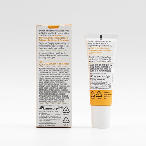By Nature Eye Cream - Hydrating Under Eye Treatment with Manuka Honey & Collagen - 0.5oz