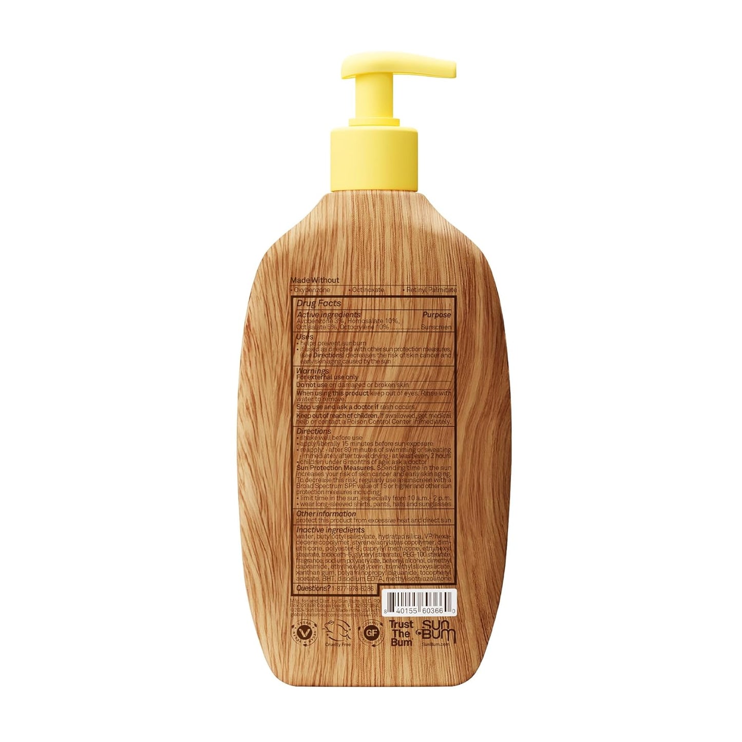 Sun Bum Original SPF 50 Sunscreen Body Lotion - Broad Spectrum Moisturizing Formula with Vitamin E - 16 oz