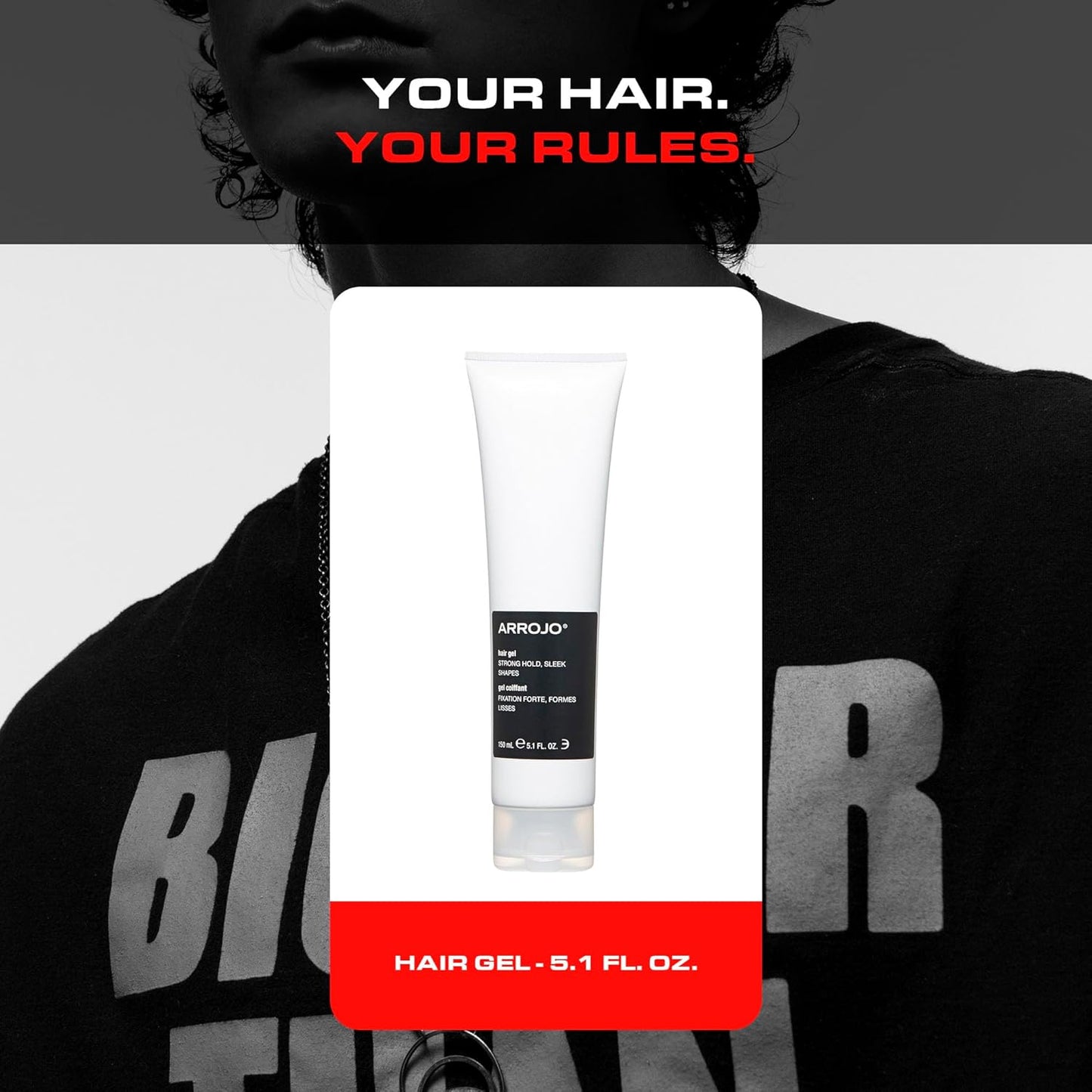 ARROJO Hair Gel - Strong Hold Styling Gel for All Hair Types | 1 Fl Oz