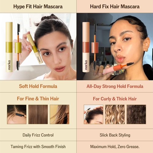 Hard Fix Hair Mascara - Strong Hold Taming Wand for Precision Styling | Non-Greasy All-Day Fix