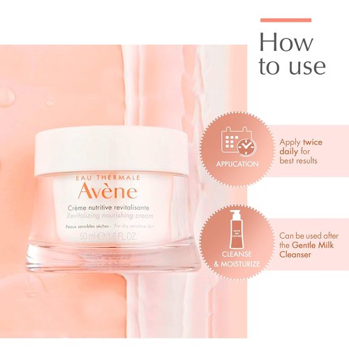 Avène Revitalizing Nourishing Cream, Ultra Nourishing Face Moisturizer, Non-comedogenic 1.6 Fl Oz