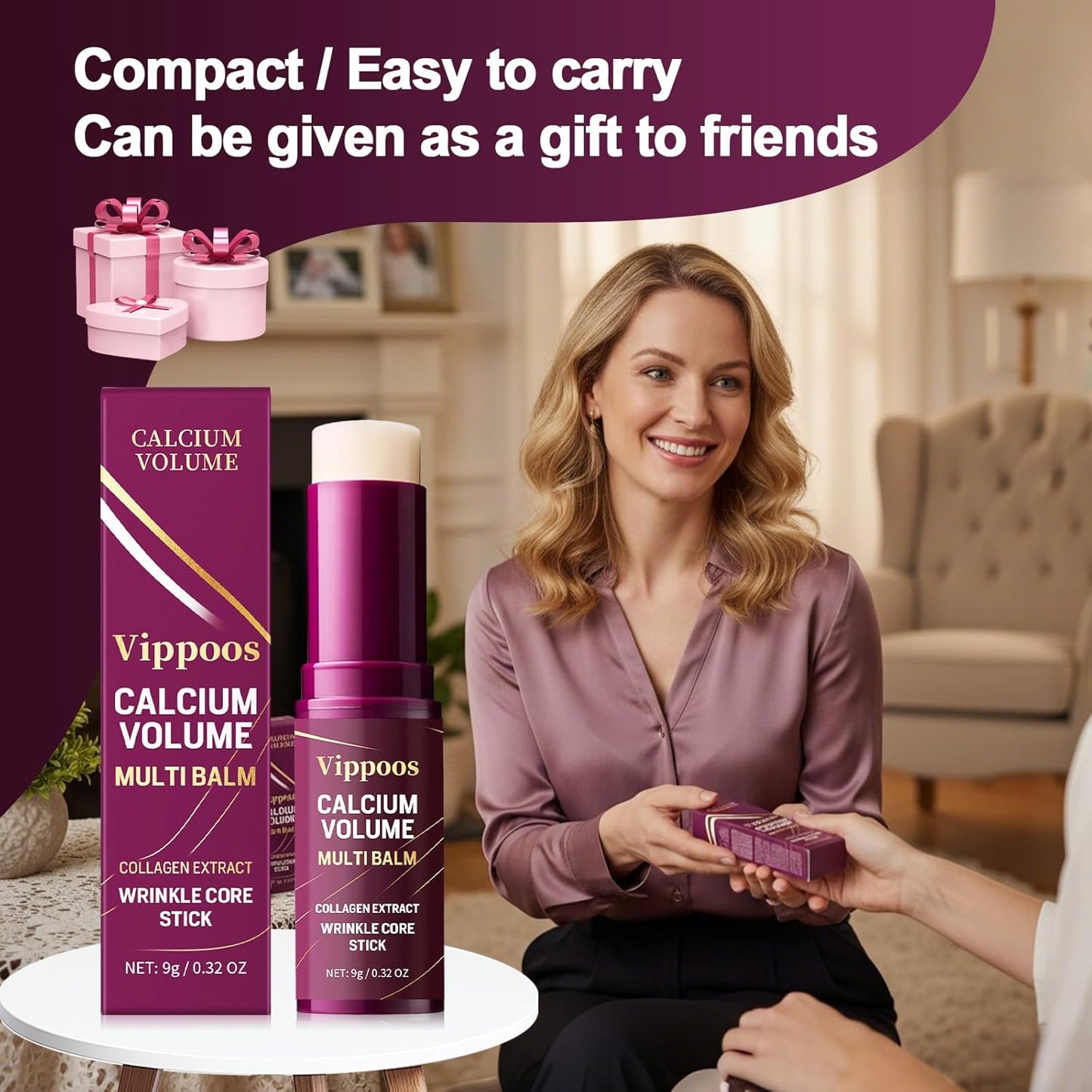 Skiennix Calcium Multi Balm Stick - Hydrating Anti-Aging Cream for Face, Eyes & Neck | 2-Pack