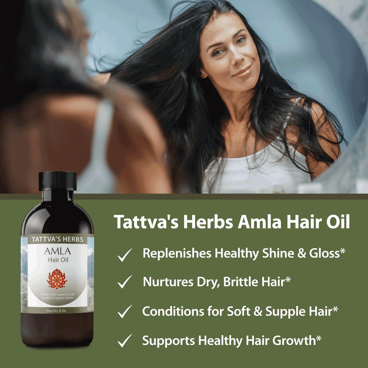 Tattva's Herbs Amla Oil, Amla Hair Oil for Hair Growth & Scalp Treatment, Cold Pressed & Unrefined, Indian Hair Oil, Alma Oil for Hair Growth, 8 oz Bottle, 25 Years Of Premium Service