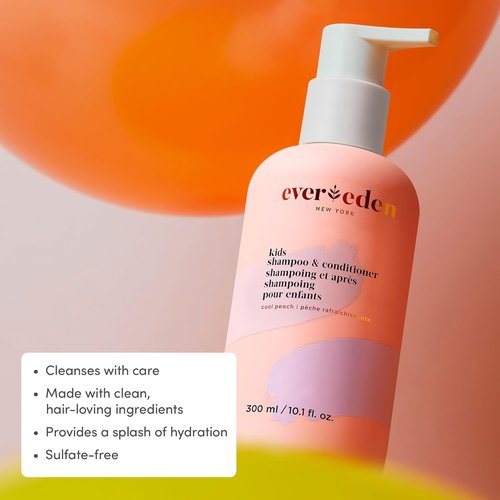 Evereden Kids Shower Essentials Set - 2-in-1 Gentle Shampoo & Conditioner + Cloud Body Wash | Vegan Toddler Care