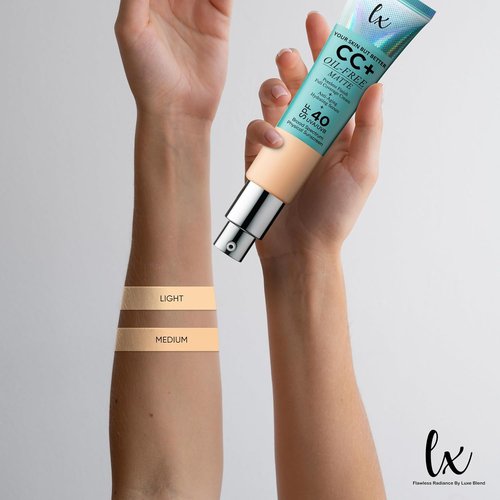LX Blend CC+ Cream - Oil-Free Matte Anti-Aging Foundation with SPF 40 | Medium Shade