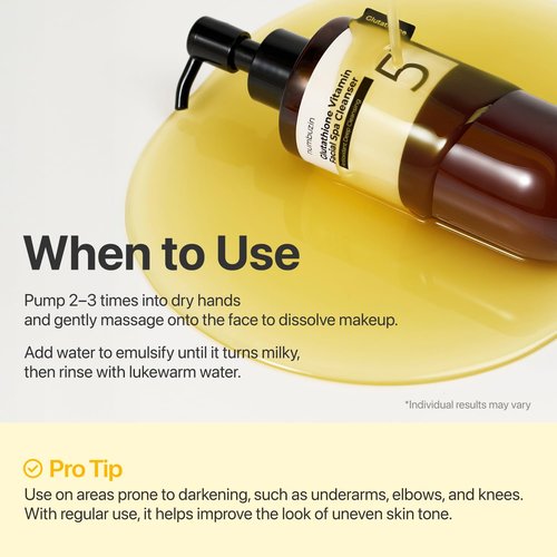 Numbuzin No.5 Cleansing Oil - Glutathione & Vitamin C Formula for Pores & Dark Spots | 6.76 fl oz