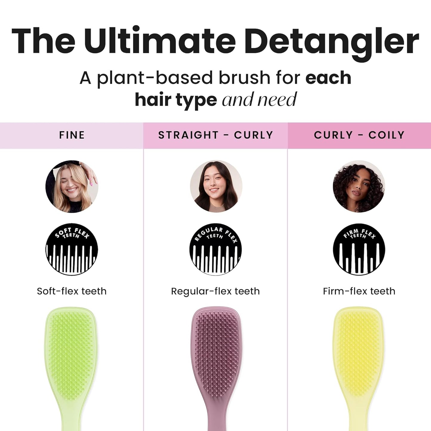 Tangle Teezer Ultimate Detangler Brush - Plant-Based Design for Dry & Wet Hair, Earthy Purple
