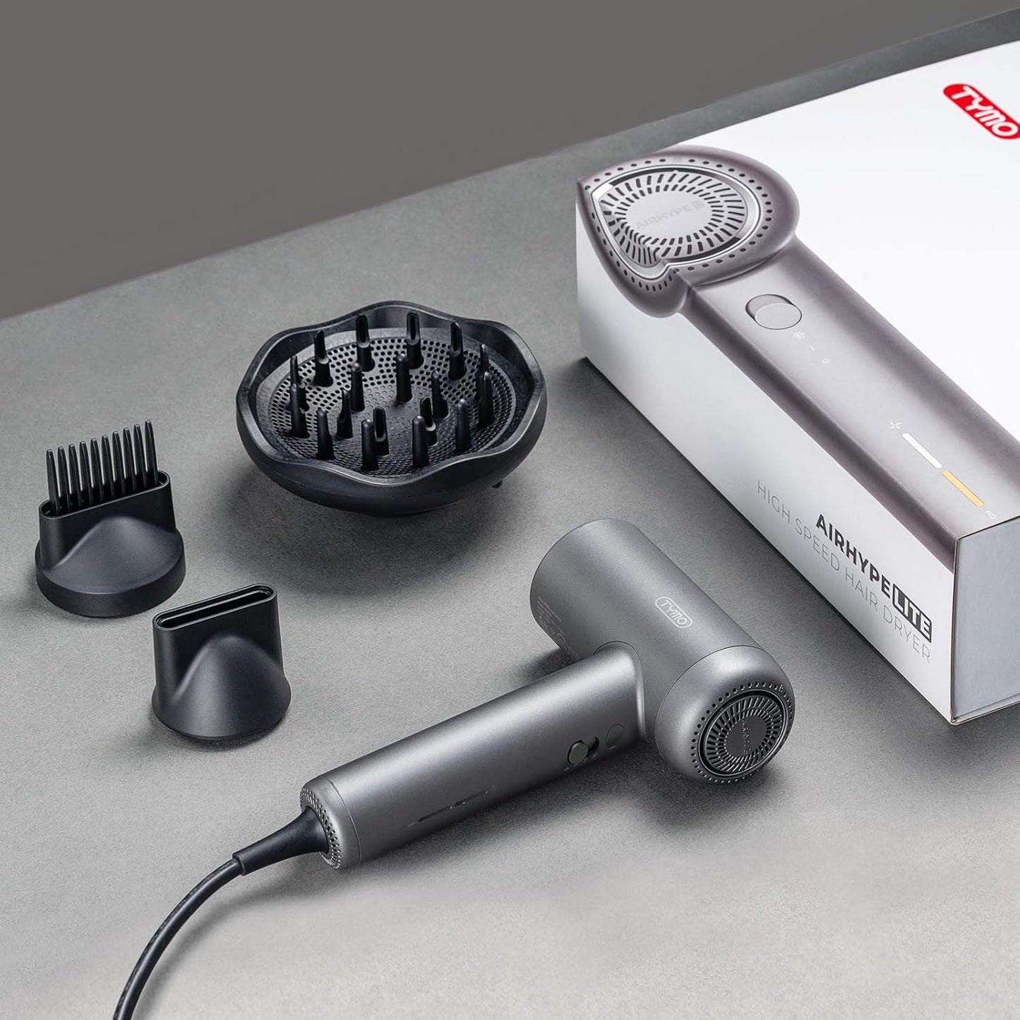 TYMO Hair Dryer - 1500W High-Speed Professional Blow Dryer with Diffuser & Comb | Fast Drying, 3 Speeds, Low Noise