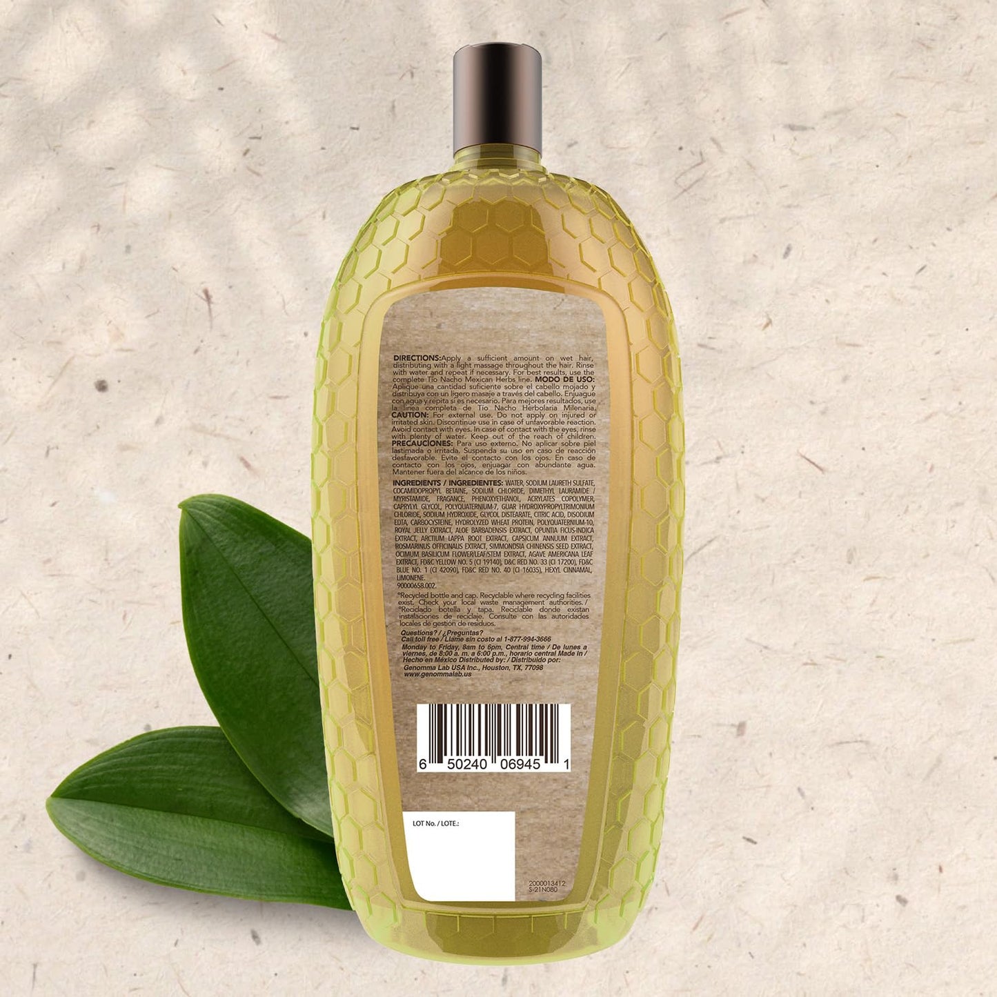 Tio Nacho Mexican Herbs Shampoo - Strengthening Formula with Royal Jelly & Ginseng | 32 Fl Oz