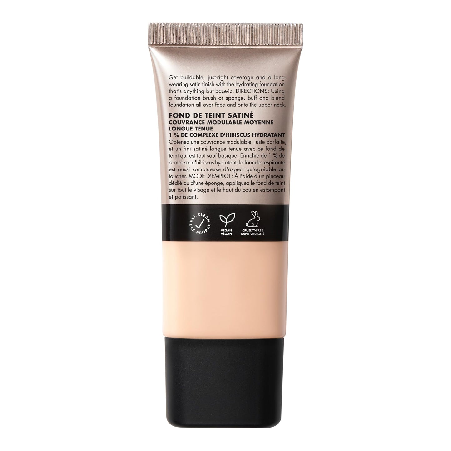 e.l.f. Soft Glam Foundation, Medium Coverage, Long-Lasting & Buildable Foundation For A Smooth, Satin Finish, Vegan & Cruelty-Free, 14 Fair Cool