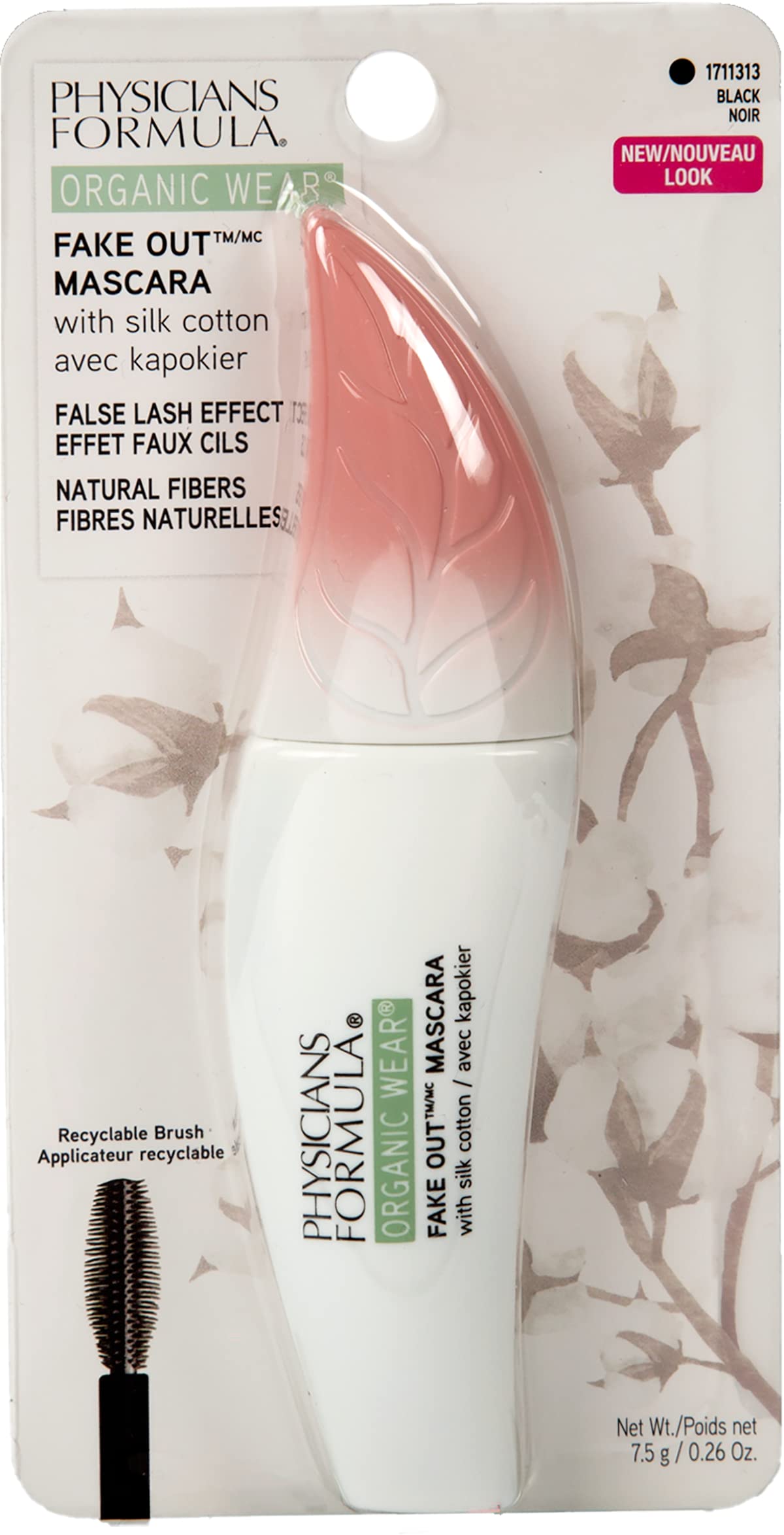 Physicians Formula Organic Wear All Natural Fake Out Mascara Black, Dermatologist Tested