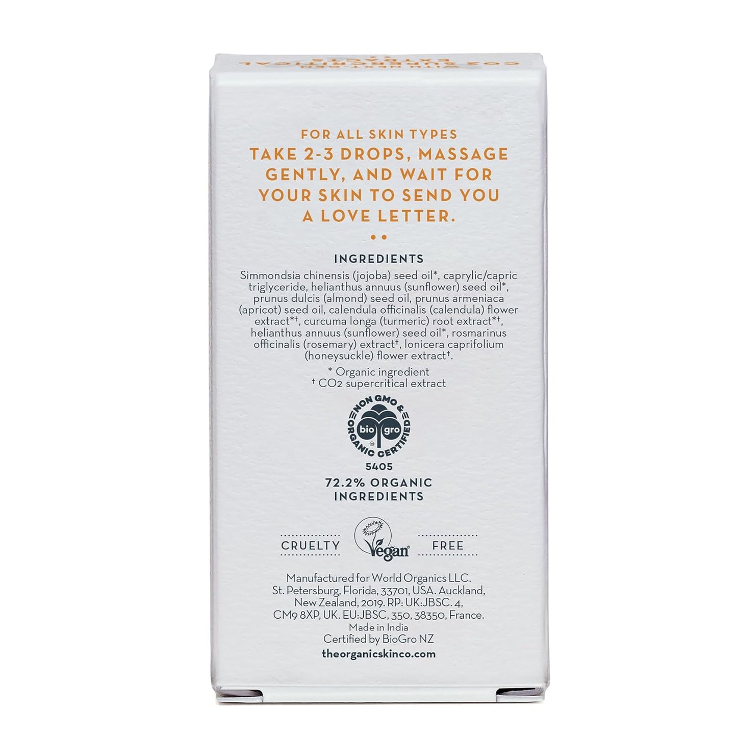 Skiennix Gua Sha Oil - Skin Brightening Serum with Organic Jojoba, Calendula & Turmeric (30mL)