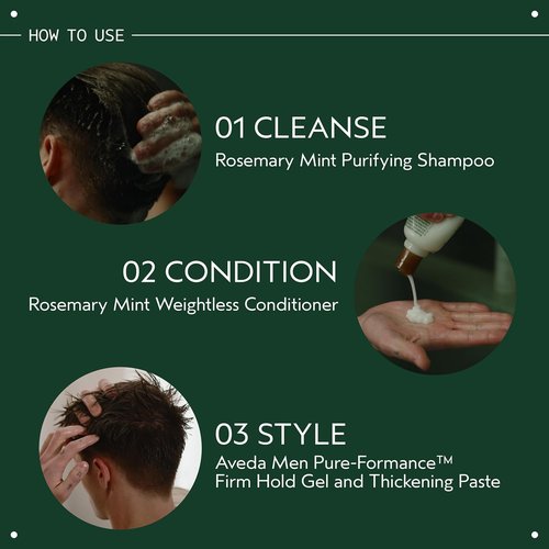Aveda Men Pure-Formance Hair Gel - Maximum Hold & Shine | 93% Naturally Derived | 5 Fl Oz