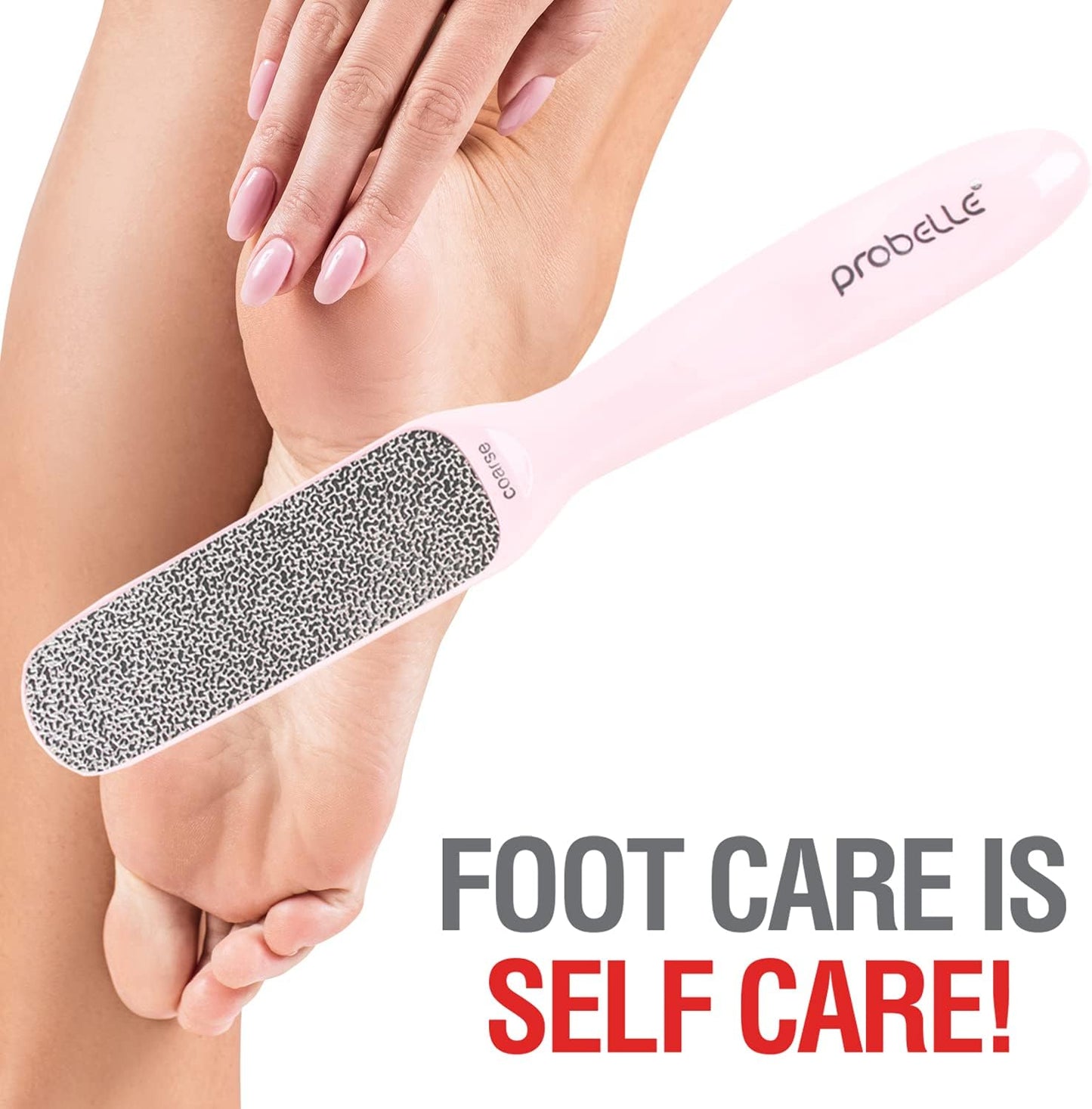 Probelle Double Sided Multidirectional Nickel Foot File Callus Remover - Immediately Reduces calluses and Corns to Powder for Instant Results, Safe Tool (Dark Grey)