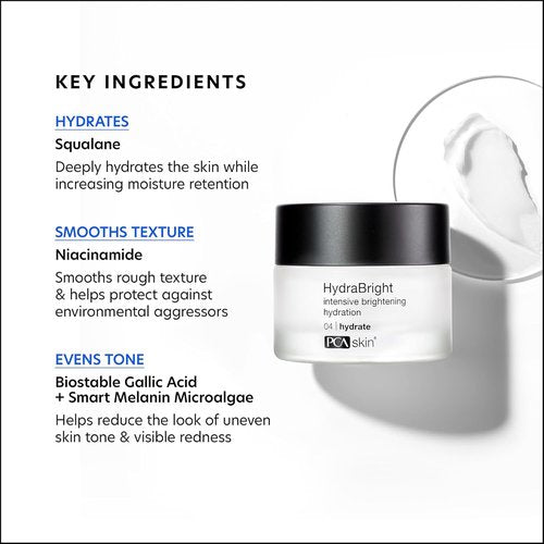 PCA SKIN HydraBright Moisturizer - Hydrating Brightening Cream with Squalane & Niacinamide | 1.69 oz Jar