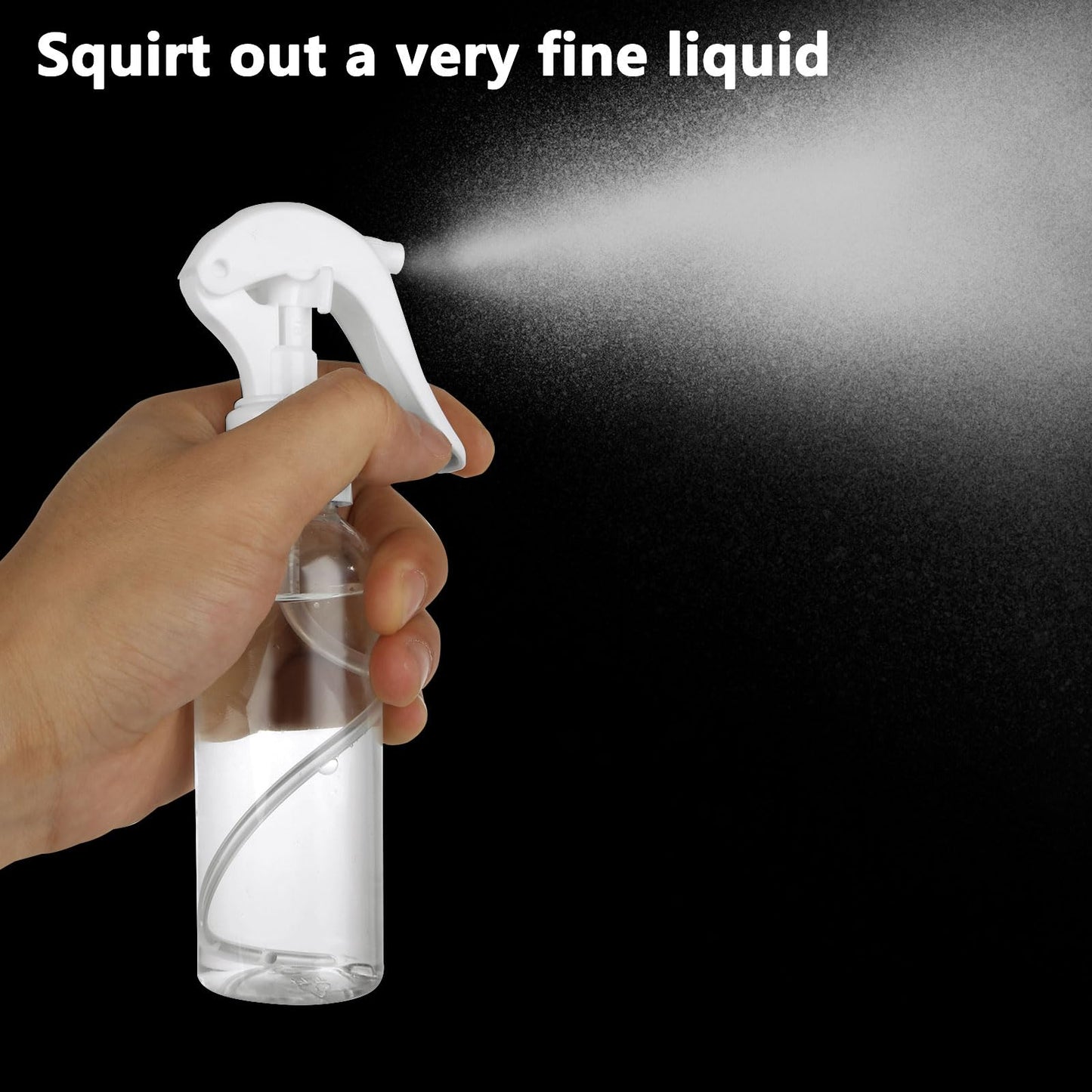 LOEQIAN 24 Pack Clear Spray Bottle, 3.5oz/100ml Plastic Fine Mist Travel Size Empty Bottles, Refillable Sprays Container for Kitchen Home Office Cleaning, Gardening, Cooking