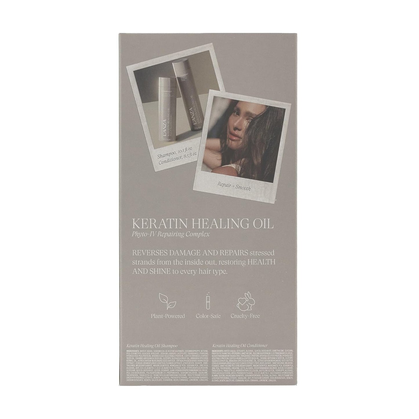 L'ANZA Keratin Healing Oil Shampoo & Conditioner Set - Moisturizing Care for Dry, Damaged Hair | Reduces Breakage & Adds Shine