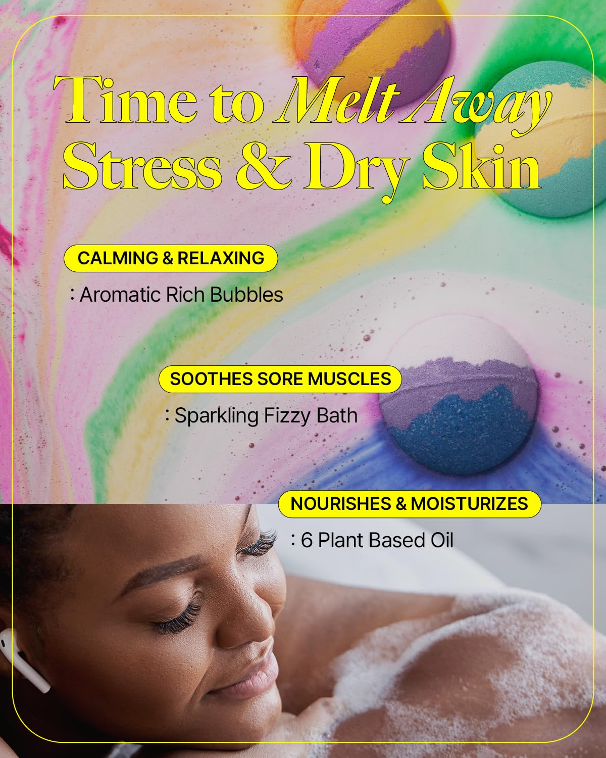 FOAMIST Bubble Bath Bomb Gift Set | Mother's Day | Ready-to-Gift for Women, Kids,Fizzy Bubble Organic Bathbombs, Relaxing Natural Vegan Ingredients