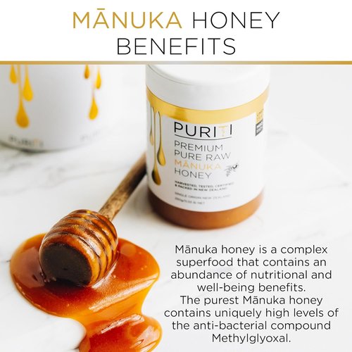 PURITI Premium Manuka Honey Lozenges - High Potency Sugar-Free Cough Soothers | UMF Certified MGO 400+ (16 Pack)