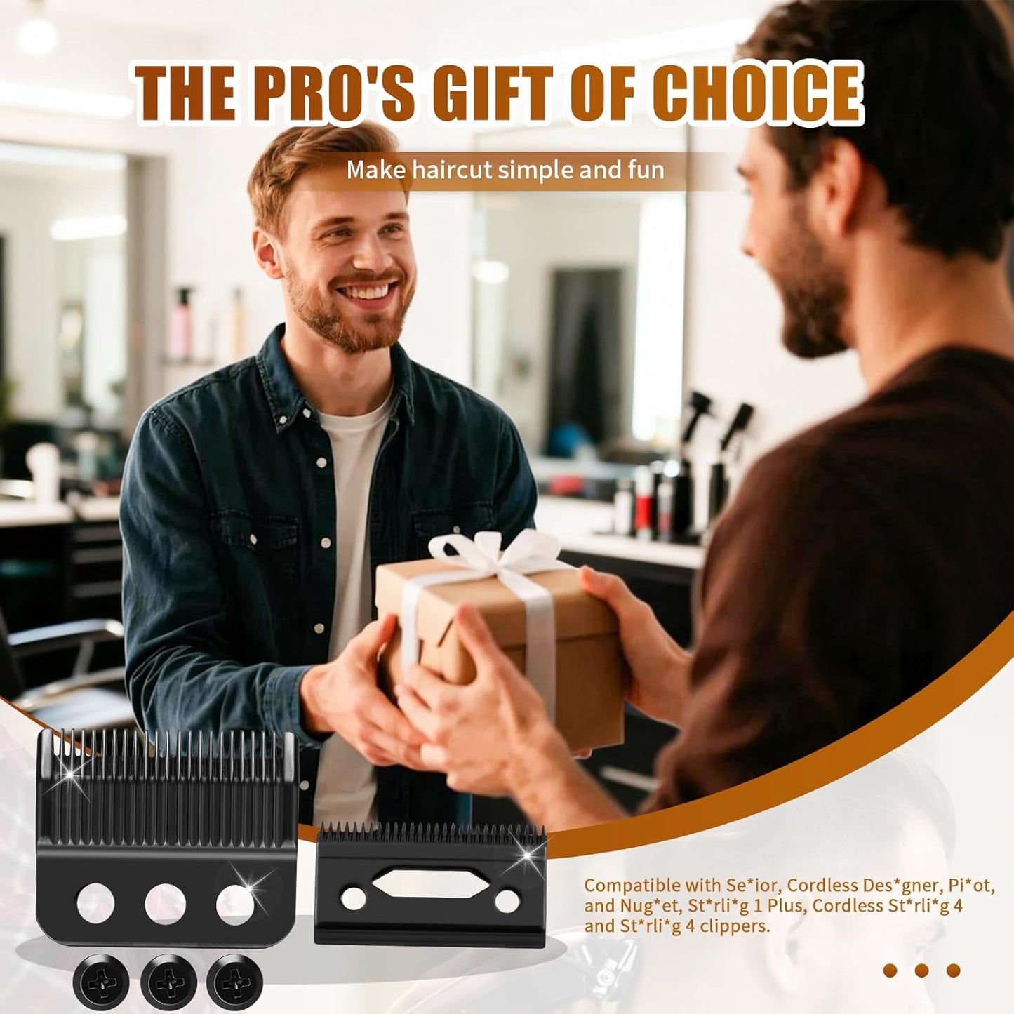 Wahl Professional 3-Hole Blade - Compatible with Designer & Senior Clippers | 1mm-3mm Cut Length (Black, 2 Packs)