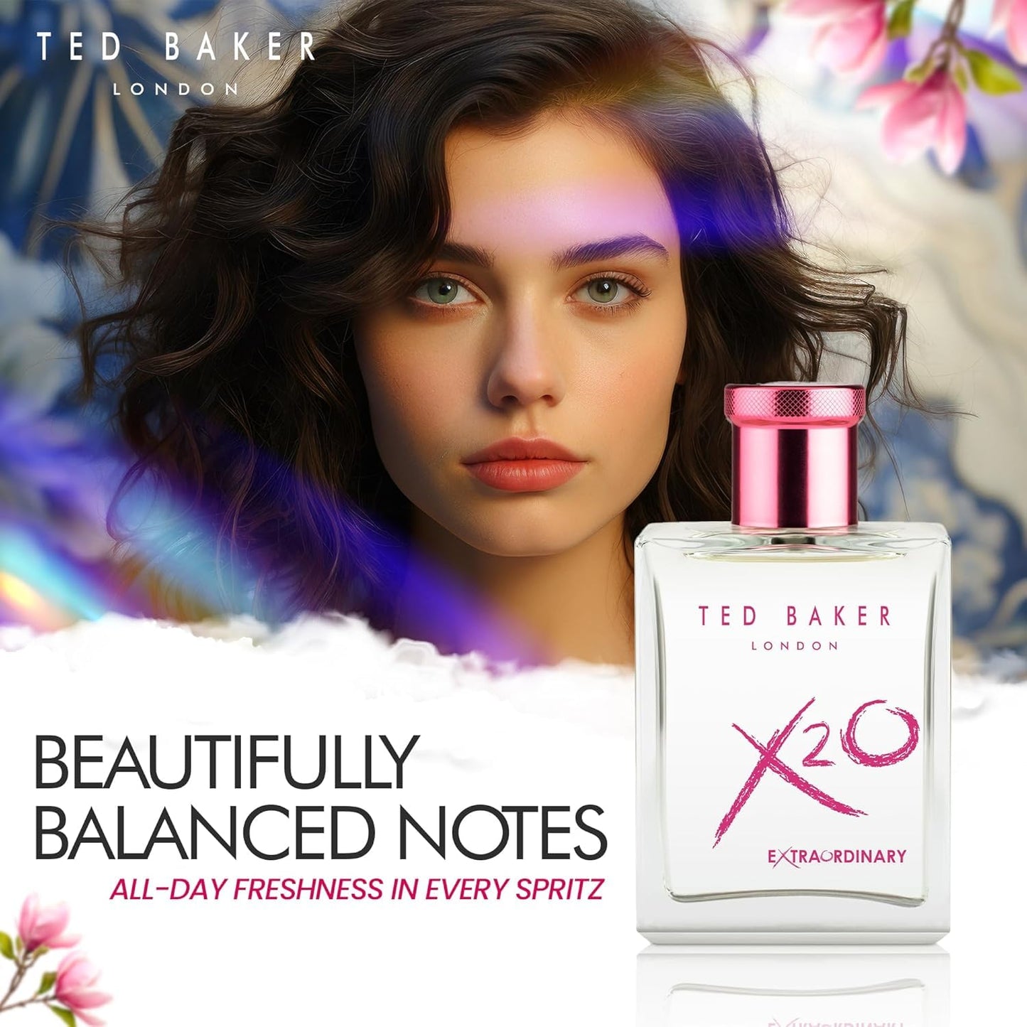 Ted Baker Extraordinary Her Eau de Toilette - Fruity Floral Perfume for Women | Long-Lasting 3.38 oz