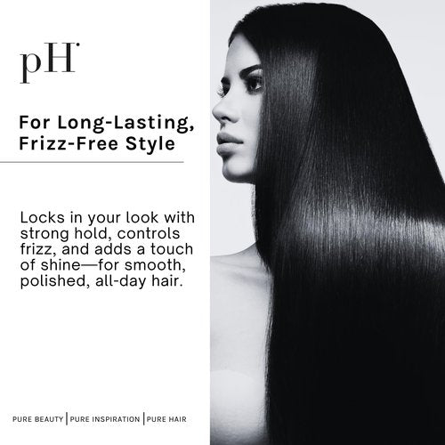 pH PURE HAIR Extra Hold Hairspray - Strong, Anti-Frizz & Humidity-Resistant Non-Aerosol Hair Spray with Floral Scent - Fast-Dry - 10.1 oz
