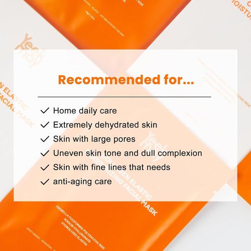 GJNL Collagen Deep Hydrating Face Mask - Pore Minimizing & Elasticity Boosting | 34g x 4 Sheets