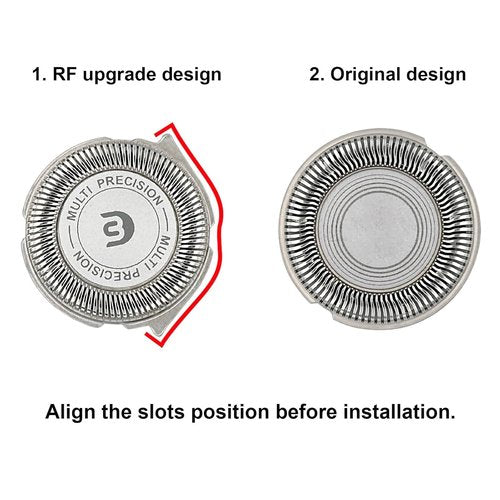Rollingfit SH30 Replacement Heads - Compatible with Philips Norelco Shaver Series 1000, 2000, 3000 | Easy Cut & Replace, 3-Pc Pack