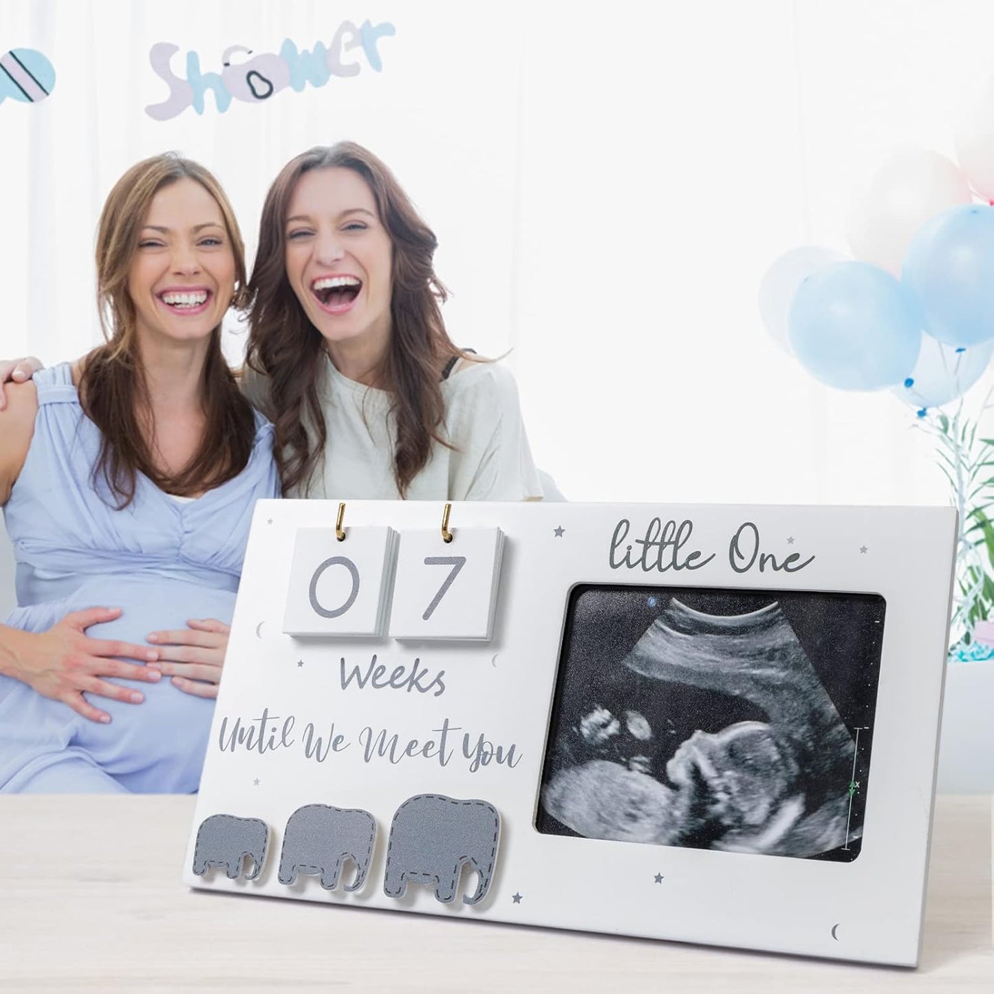 Sonogram Picture Frame - Ultrasound Photo Frame with Baby Countdown Weeks | Perfect Pregnancy Gift for Expecting Parents