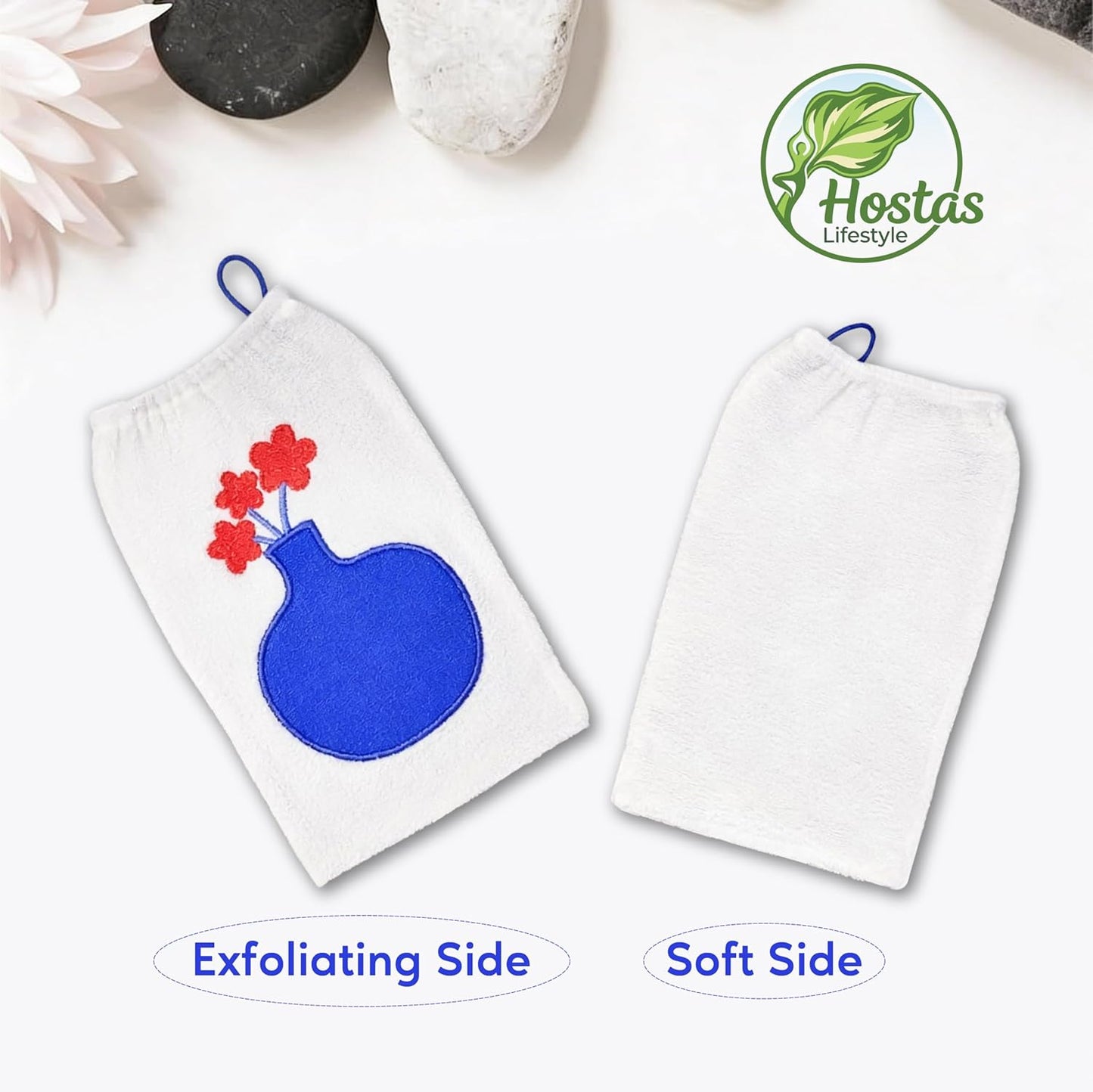 Skiennix Flower Exfoliating Glove - Deep Body Scrub Mitt for Spa-Like Exfoliation at Home (1 Pack)