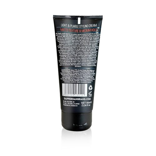 Dapper Dan Signature Style Medium Hold Styling Cream - Matte Finish Hair Cream for Men | 3.04 fl oz