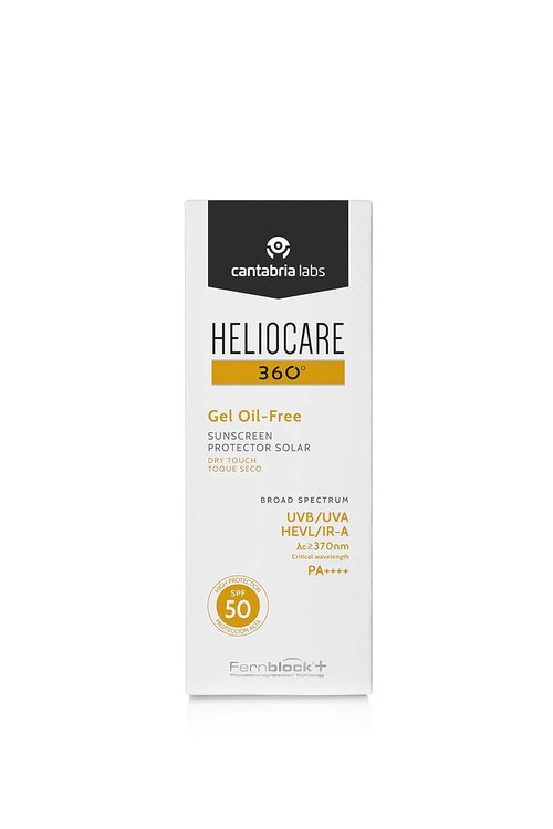 Heliocare 360 Oil-Free Gel SPF 50 - Daily UVA/UVB Sunscreen for Face | Anti-Aging Protection, 50ml