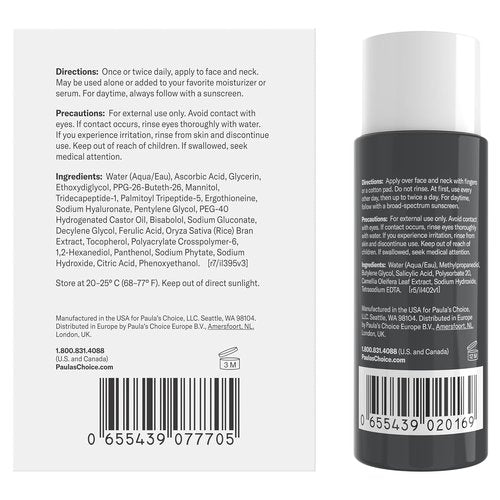Paula’s Choice C15 Super Booster Vitamin C Serum & 2% BHA Exfoliant Duo - Travel Size for Radiant, Smooth Skin
