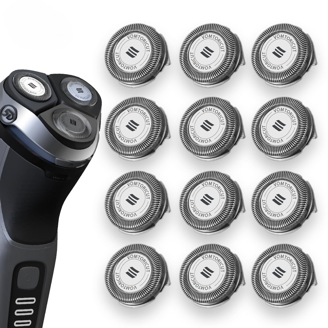 12 Pcs AQREP4U Replacement Heads Compatible with Philips Norelco Shaver Series 3000 Replacement Blades, 2000, 1000 and S738 and S1560 Electric Razor for Men Replacement Heads Razor Blades Shaver