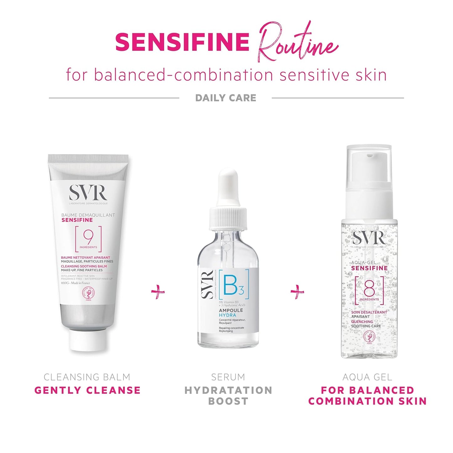 SVR Sensifine Aqua Gel Face Moisturizer - Fragrance-Free Formula with Glycerin & Aloe Vera | 1.3 Fl. Oz.
