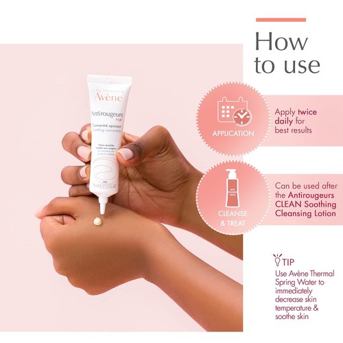Avène Antirougeurs FORT Soothing Concentrate - Calming Redness Cream, Unscented, 1.01 Fl Oz