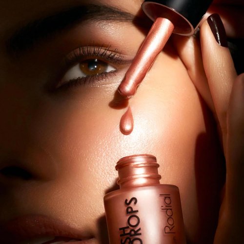 Rodial Blush Drops - Sunset Kiss Frosted Pink | 0.5 Fl Oz Moisturizing Liquid Blush with Vitamin E
