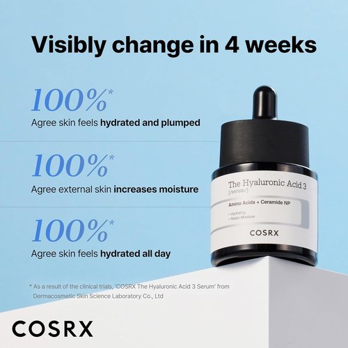 COSRX Pure Sodium Hyaluronic Acid 3% Serum - Hydrating & Moisture Boosting for Fine Lines | 0.67fl. oz/20ml