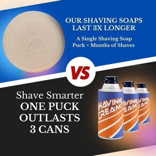 GBS Men's Shaving Soap 97% All Natural Enriched With Shea Butter and Glycerin, Creates Rich Lather Form