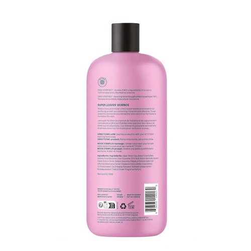 ATTITUDE Foaming Hand Soap Refill - Natural & Plant-Based, EWG Verified, Coconut & Wildberries Scent, 30 Fl Oz