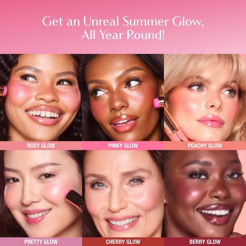 Charlotte Tilbury Unreal Healthy Glow Blush Stick - Buildable Cream Formula for Luminous Skin - Easy to Use & Blendable